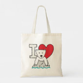 I Liebe Polar Bears Tragetasche (Rückseite)