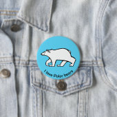 I Liebe Polar BEARS - Wildtiere - Eisblau Button (Beispiel)