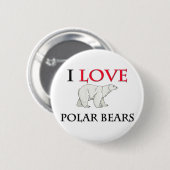 I Liebe-polare Bären Button (Vorne & Hinten)