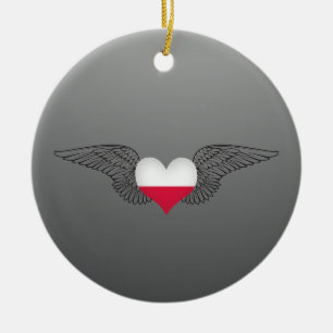 I Liebe Polen - Flügel Keramikornament