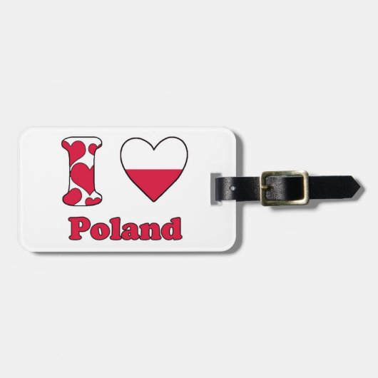 I Liebe Polen Gepäckanhänger (Vorderseite horizontal)