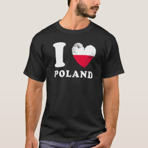 I Liebe Polen Herzenflagge Polen T-Shirt