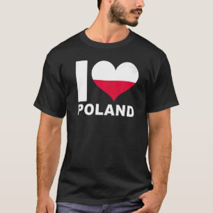 I Liebe Polen Herzenflagge Polen T-Shirt