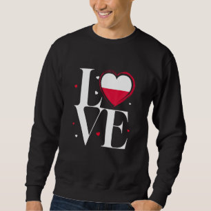 I Liebe Polen Vintage polnische Wurzeln Herz Polen Sweatshirt