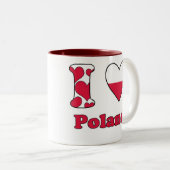 I Liebe Polen Zweifarbige Tasse (VorderseiteRechts)