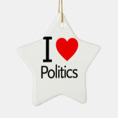 I Liebe Politik Keramik Ornament (Rechts)