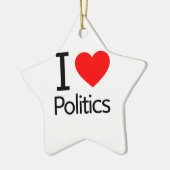 I Liebe Politik Keramik Ornament (Links)