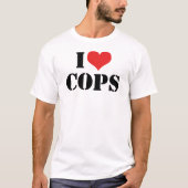 I LIEBE POLIZISTEN T - SHIRT (Vorderseite)