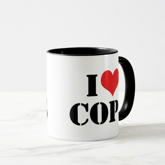 I LIEBE POLIZISTEN TASSE (VorderseiteRechts)