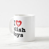 I Liebe Polnische Jungen Kaffeetasse (Vorderseite Links)