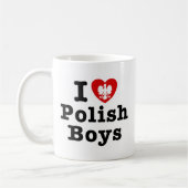 I Liebe Polnische Jungen Kaffeetasse (Links)