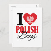 I Liebe Polnische Jungen Postkarte (Vorne/Hinten)