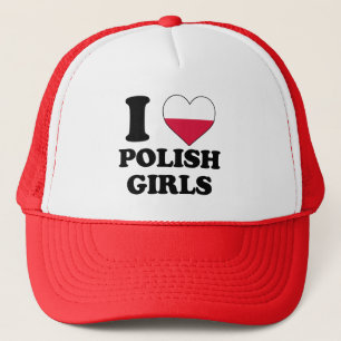 I Liebe Polnische Mädchen Truckerkappe