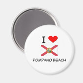 I Liebe POMPANO BEACH Florida Magnet (Vorderseite/Rückseite)