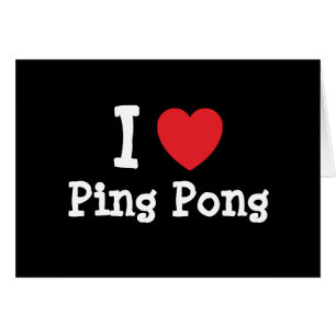 I Liebe Pong-Herz-Brauch personalisiert
