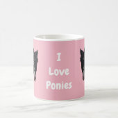 I Liebe Ponies Kaffeetasse (Mittel)