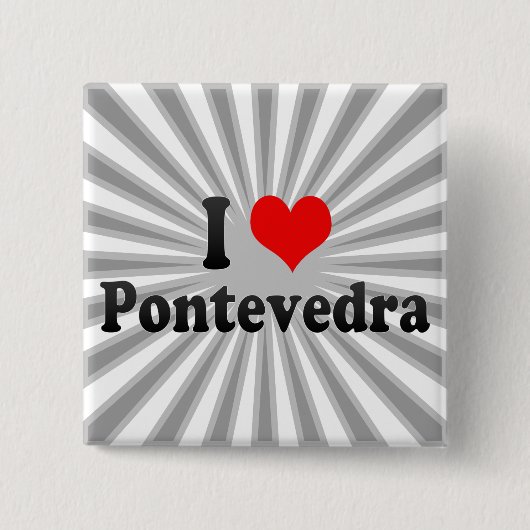 I Liebe Pontevedra, Spanien Button (Vorderseite)