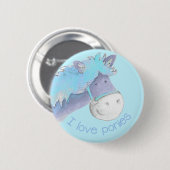 I Liebe Pontons/Abzeichen Button (Vorne & Hinten)