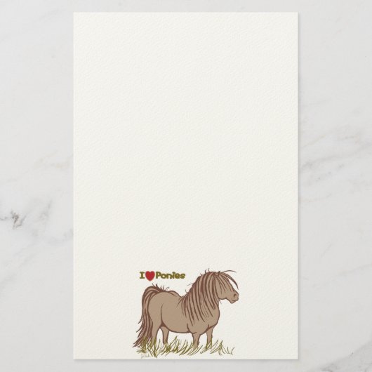 I Liebe Ponys Briefpapier (Vorderseite)