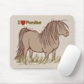 I Liebe Ponys Mousepad (Mit Mouse)