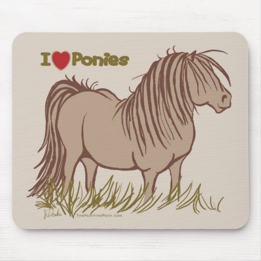 I Liebe Ponys Mousepad (Vorne)