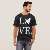 I Liebe Poodle Silhouette Dog Lover Gift Mama Vate T-Shirt (Vorne ganz)