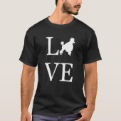 I Liebe Poodle Silhouette Hund Mama Vater Hausbesi T-Shirt (Vorderseite)