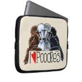 I Liebe Poodles Laptopschutzhülle (Vorne Rechts)