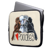 I Liebe Poodles Laptopschutzhülle (Vorderseite Links)