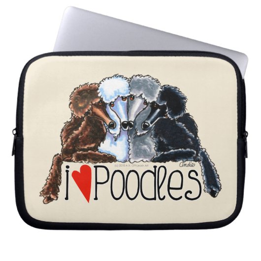 I Liebe Poodles Laptopschutzhülle (Vorderseite)