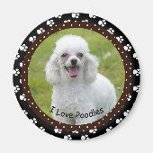 I Liebe Poodles Magnet (Vorne)