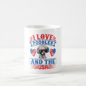 I Liebe Poodles und USA 01 Kaffeetasse (Mittel)