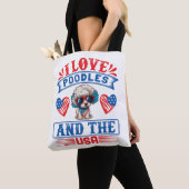 I Liebe Poodles und USA 01 Tasche (Von Nahem)