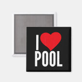 I Liebe Pool Billard Magnet (Vorderseite/Rückseite)