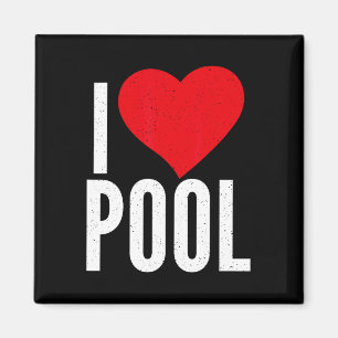I Liebe Pool Billard Magnet