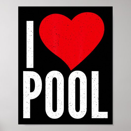 I Liebe Pool Billard Poster (Vorne)