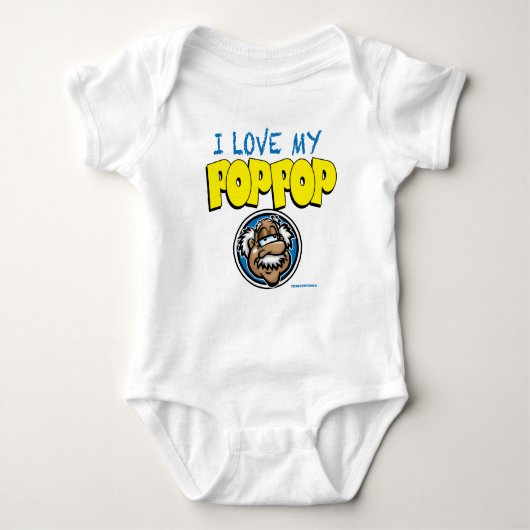 I Liebe-Pop-Pop Baby Strampler (Vorderseite)