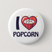 I Liebe Popcorn Button (Vorderseite)