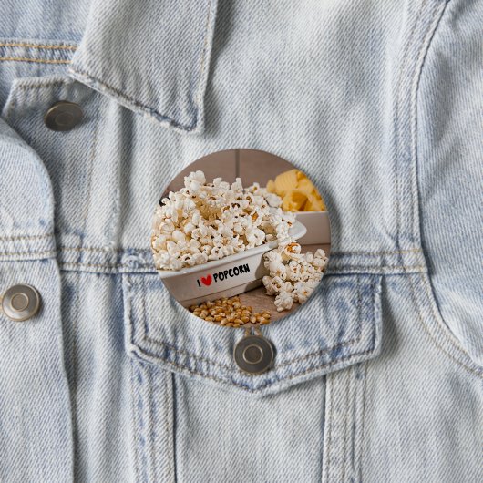 I Liebe Popcorn Button (Beispiel)