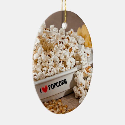 I Liebe Popcorn Keramikornament (Rechts)