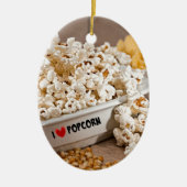 I Liebe Popcorn Keramikornament (Vorne)