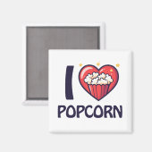 I Liebe Popcorn Magnet (Vorderseite/Rückseite)
