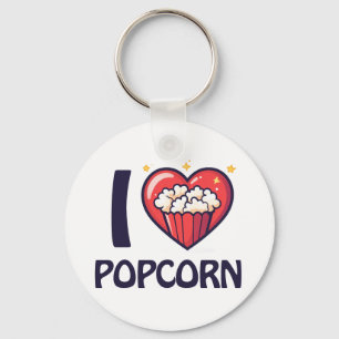 I Liebe Popcorn Schlüsselanhänger