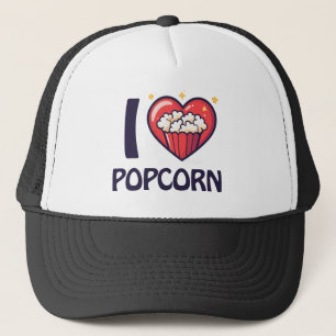 I Liebe Popcorn Truckerkappe