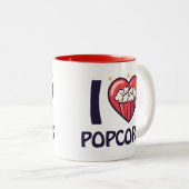 I Liebe Popcorn Zweifarbige Tasse (VorderseiteRechts)