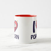 I Liebe Popcorn Zweifarbige Tasse (Mittel)