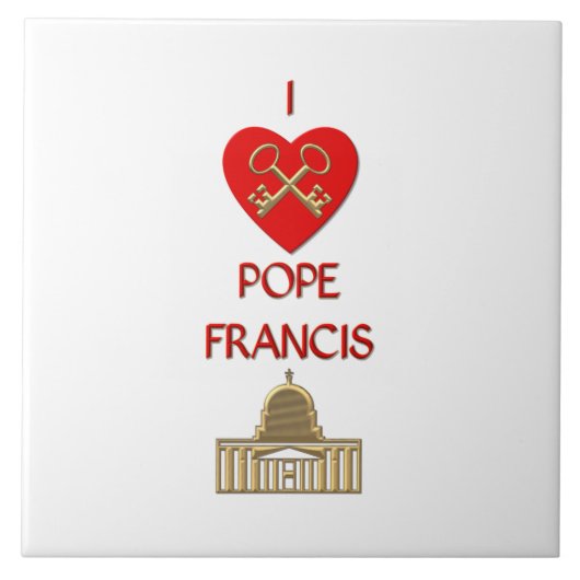 I Liebe Pope Francis Fliese (Vorderseite)