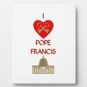 I Liebe Pope Francis Fotoplatte (Vorderseite)