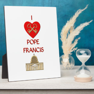 I Liebe Pope Francis Fotoplatte