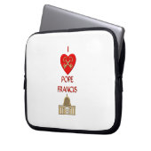 I Liebe Pope Francis Laptopschutzhülle (Vorderseite Links)